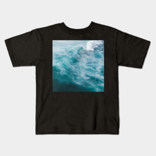 Stormy blue sea Kids T-Shirt